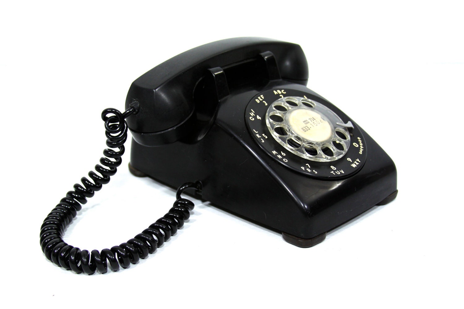 Black Rotary Telephone