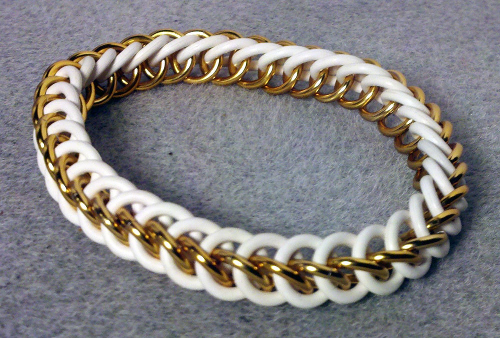 Royal Imperial White and Gold Half Persian Bracelet