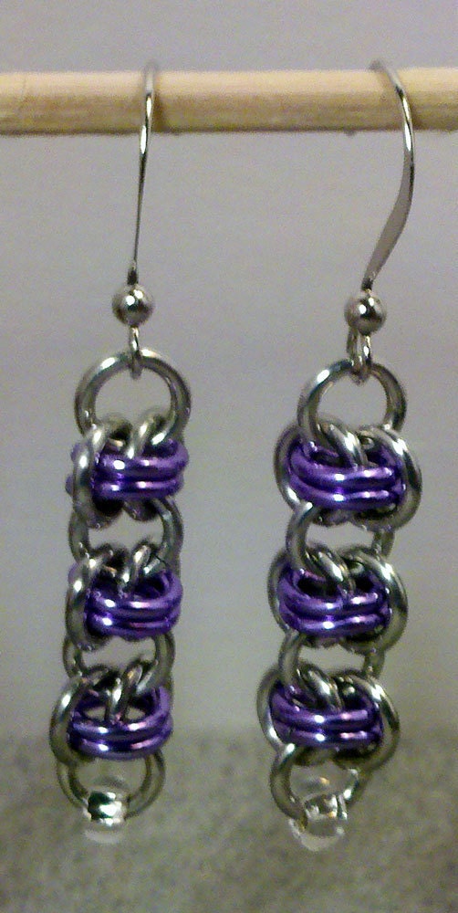 Shiny Lavender Love Earrings