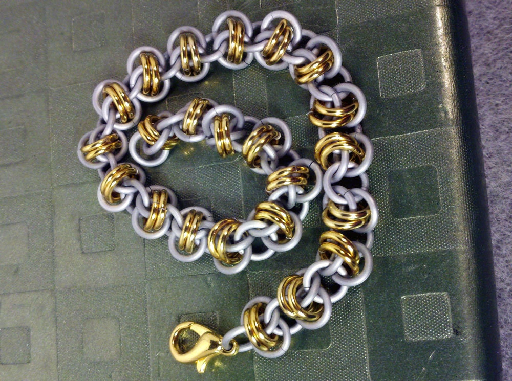White and Gold Imperial Power Bracelet