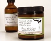 5 Sugar and Spice Party Favors, Gift Bags with Sugar Scrub and Body Oil