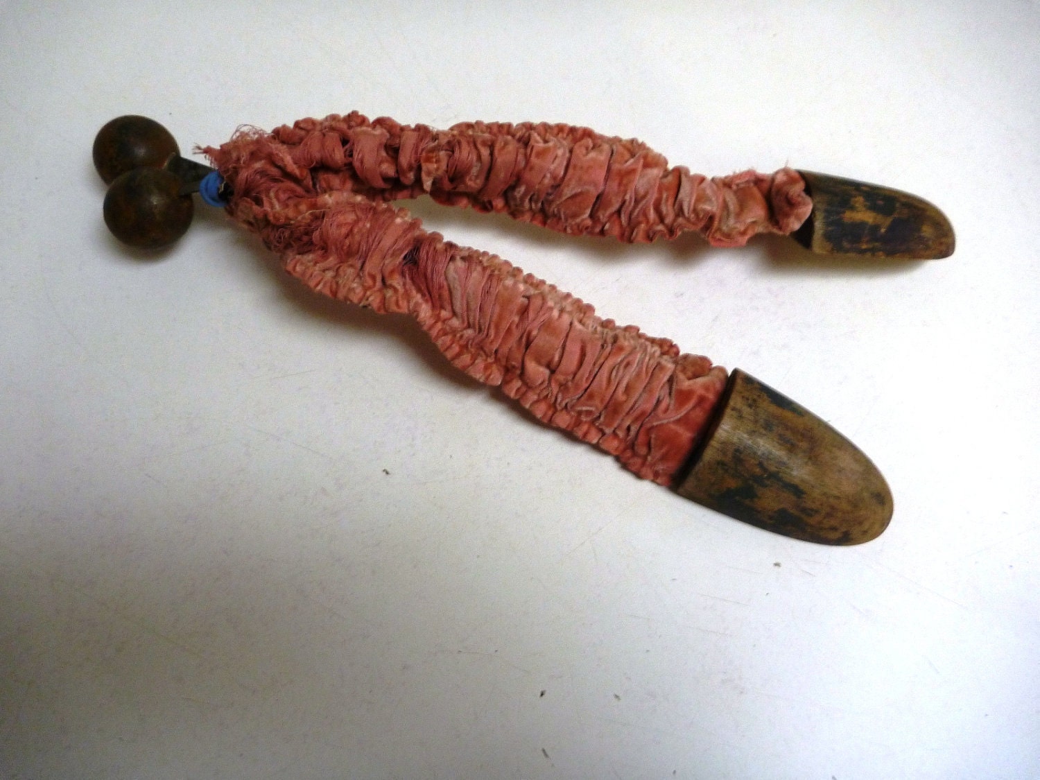 Vintage 1940s pink wooden shoe shapers