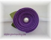 Felt Flower Headband baby headband Wool Felt Flower Liz-Light Purple-U PICK Headband, or Hair Clip, or Brooch