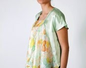 SUMMER SALE Summer pastel fashion shirt hand painted medium small -ready to ship- - Relogyyy