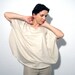 SUMMER SALE Beige jersey shirt melange oversized -ready to ship