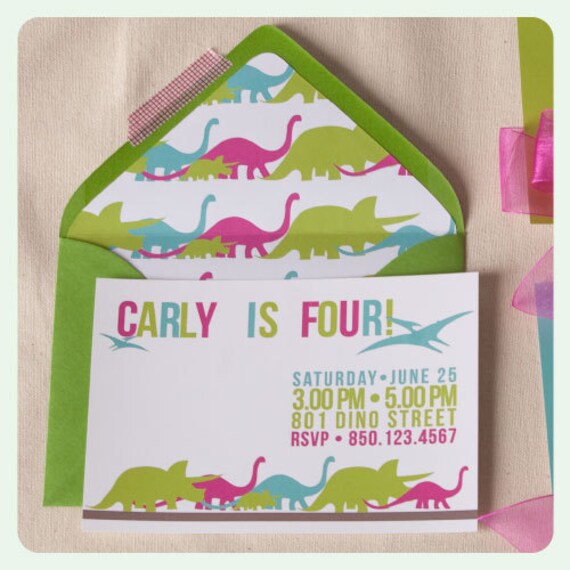 Dinosaur Birthday invitation Il_570xn