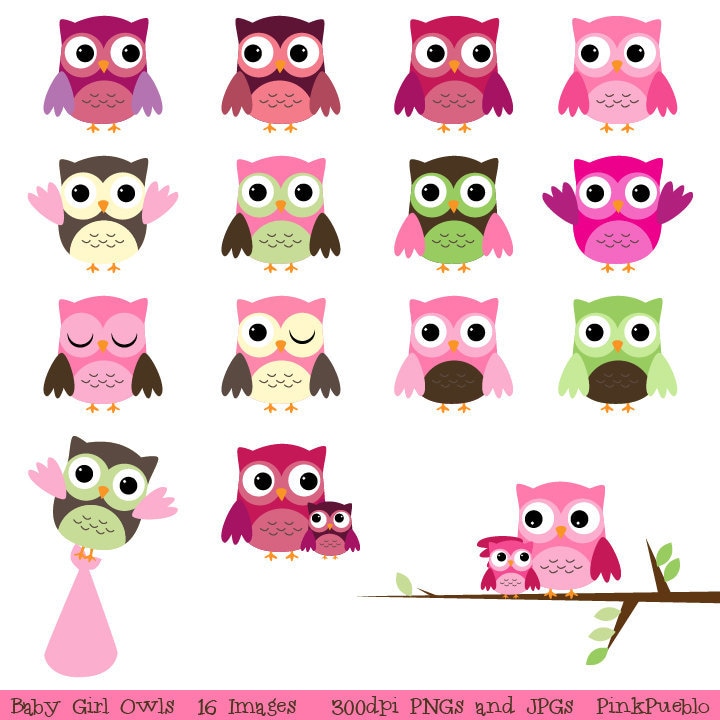 free baby girl owl clip art - photo #4