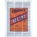 Vintage Rum Label on an Antique Dictionary Page