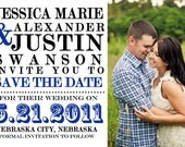 Vintage Movie Poster Save the Date Postcard Design