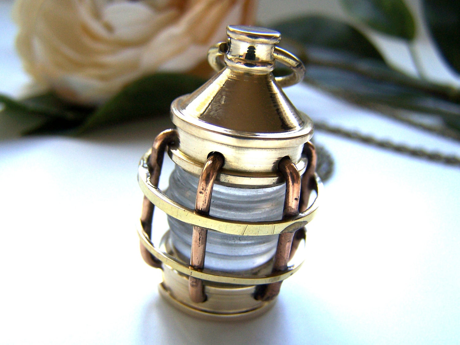 the lantern necklace.