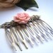 Pink Rose Hair Comb