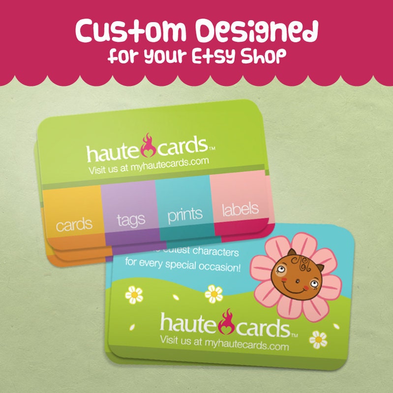 250 Custom Business Cards - Glossy or Matte - Full Color - for your Etsy Shop
