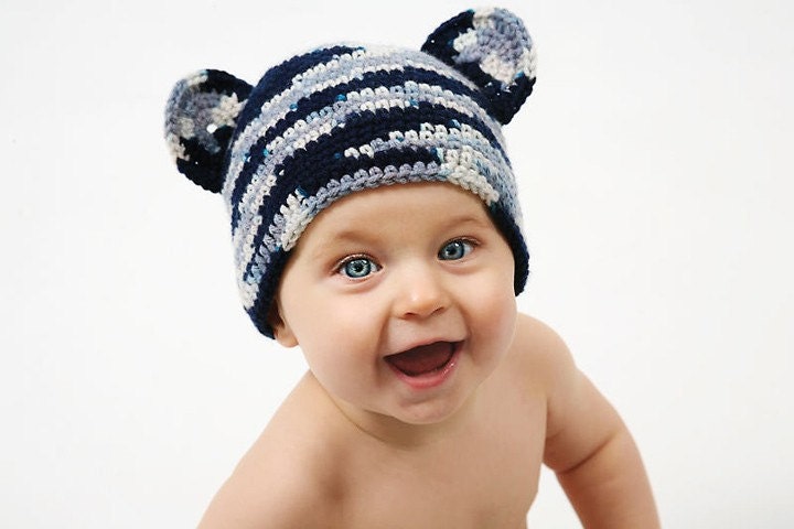 Crochet Teddy Bear Hat CUSTOMIZE You Choose The Colors