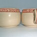 vintage diner cups wallace china desert ware 1940s kitchen restaurant ware coffee mugs
