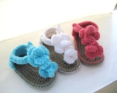 Crochet Pattern Baby Booties, Orchid Sandals (pdf pattern for sale)