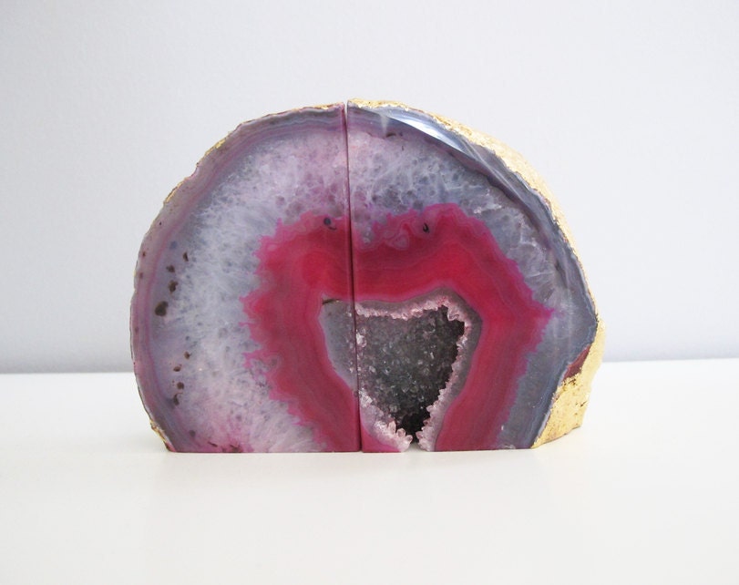 Natural Geode Bookends