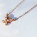 Silver Butterfly Necklace Vintage Gold Over Steling Silver CZ (925)