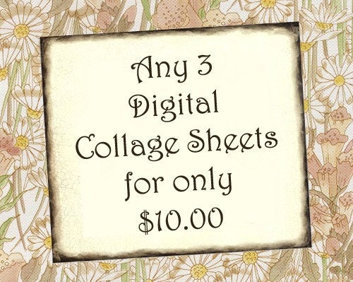 Get any THREE Digital Collage Sheets for only P10.00