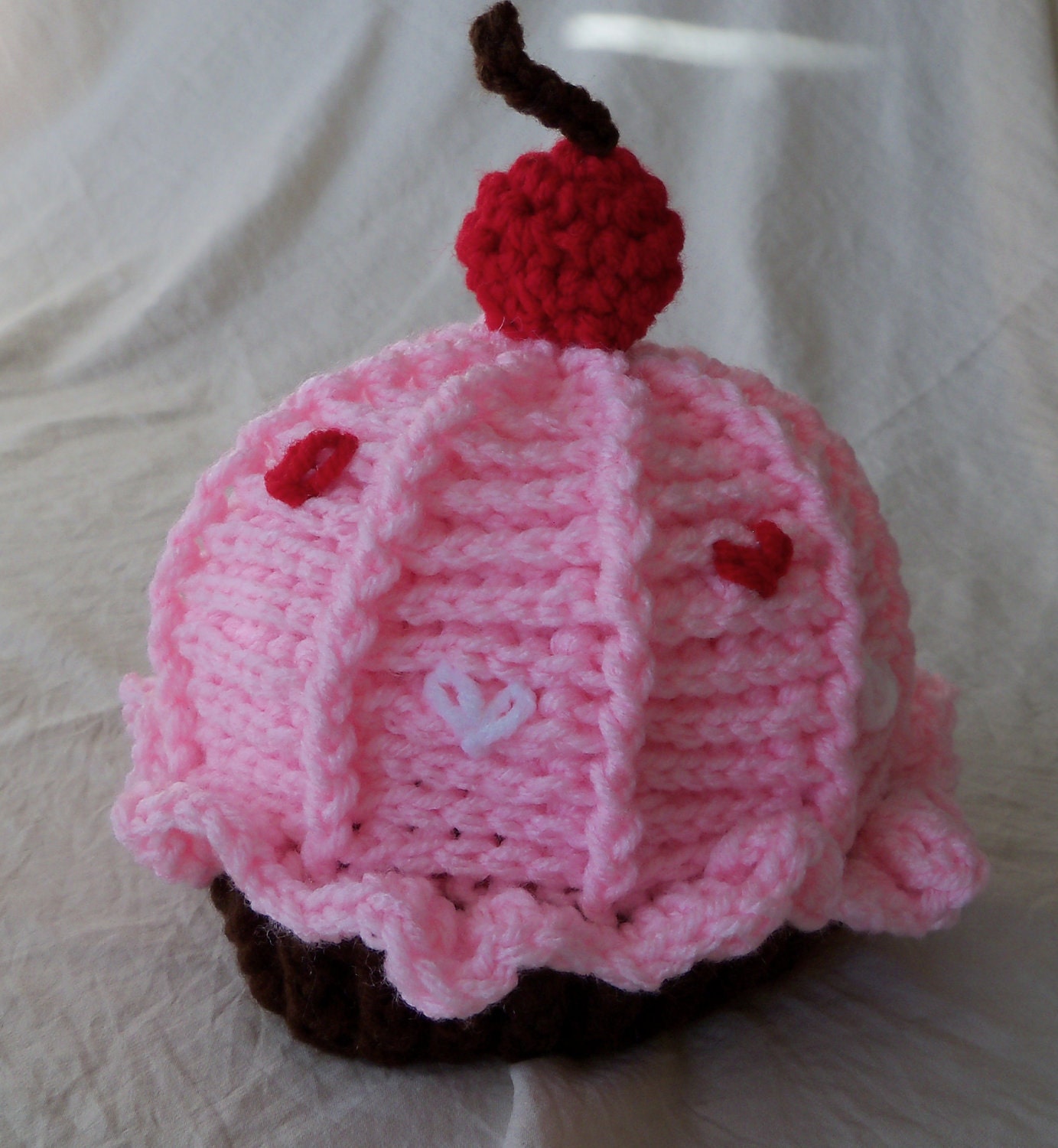 Ready to Ship - Cupcake Hat -  Girl's Baby Hat  - Cupcake Baby Hat -Baby Hat  -by JoJosBootique