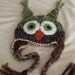 READY to SHIP -Owl Hat - Baby Owl Hat - Newborn Owl Hat -Two toned Cute and Soft Earflap - by JoJosBootique