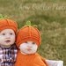 Baby Hat Pumpkin Hats - Twin Pumpkin Hats - Twin Set Halloween Costume Baby Hats -by JoJosBootique