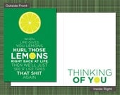 When Life Give You Lemons, Thinking of You Card, 5x7 inch