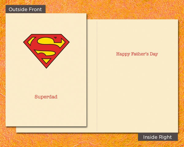 Superdad, Father's Day Card, 5x7 inch