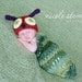 Little Caterpillar crochet Baby Cocoon Pod with Beanie Photo Prop for newborn babies - green and red