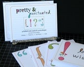 Pretty & Punctuated - folded  note cards