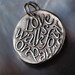 Love walks on four paws ...  (047)  Inspirational Quote on Solid Fine Silver Pendant