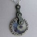 Bicycle chain resin pansy circle Pendant