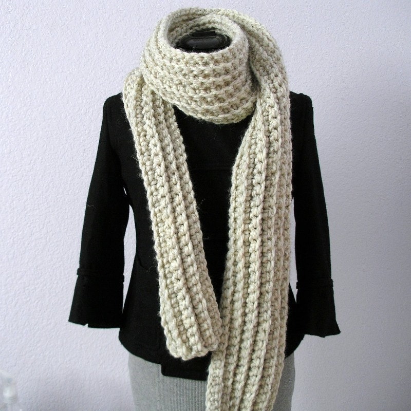 The Belfort, Long Chunky Scarf - WHEAT