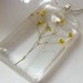 Real Flower Necklace, Resin Pendant, Pressed Gypsophila Necklace, Woodland, Eco Friendly Jewelry