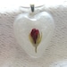 Red Rosebud Necklace, Rose Pendant, Botanical, Miniature Rose, Real Flower Resin