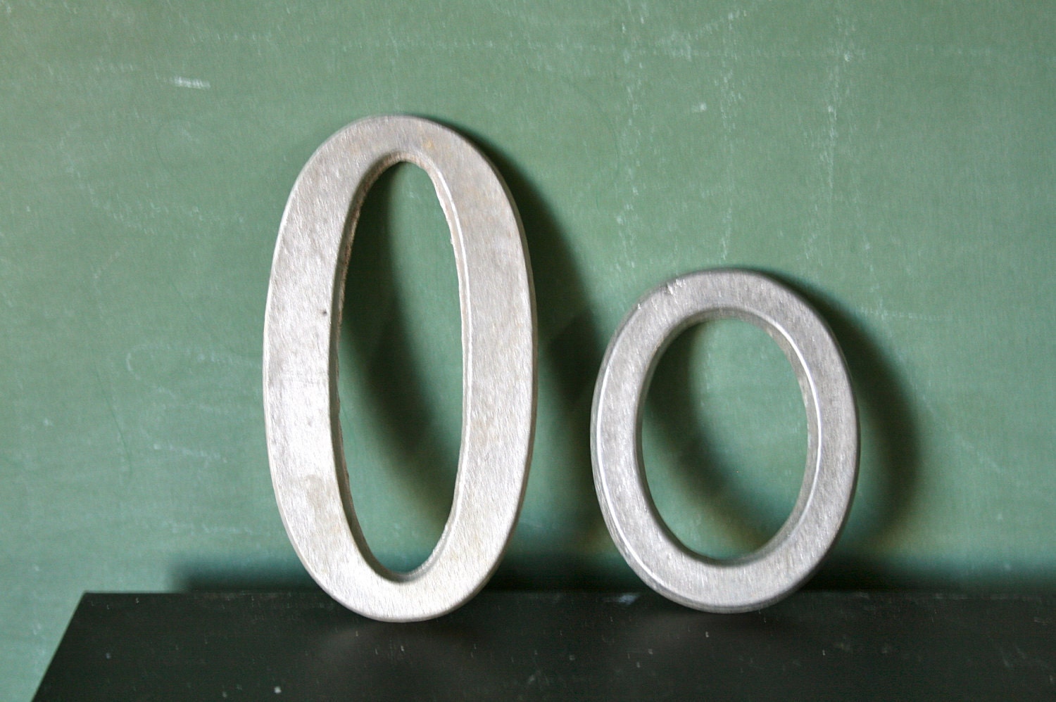 Vintage Industrial Metal Numbers.... One Number..4" size