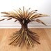 Italian Gilt Sheaf of Wheat Coffee Table - Mid Century Hollywood Regency Style - Decorator Item