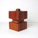 DANSK Teak Pepper Mill and Salt Shaker Combination - Square Model 1624