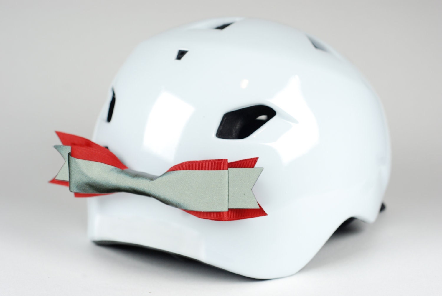 Red Reflective Bike Helmet Bow