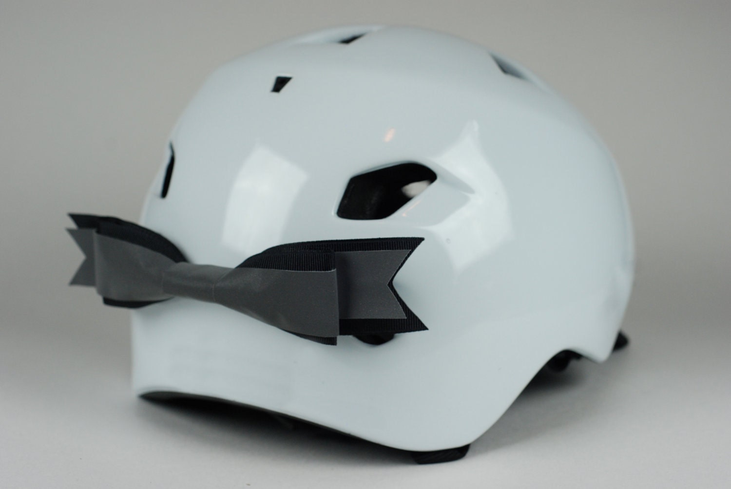 Black Reflective Bike Helmet Bow