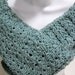 Cotton Infinity Loop Cowl in Grayed Jade by Stitchknit