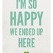 Love art print, So happy print in turqouise/green: A3 11.7 x 16.5