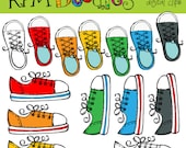 INSTANT DOWNLOAD Rainbow Sneakers  digital clipart