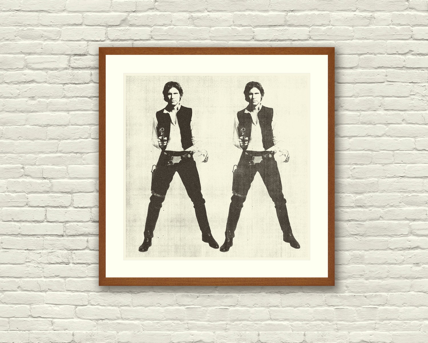 Star Wars, Han Solo 24 x 24 Handprinted Silkscreen Art Print, SPACE COWBOY, Modern Poster, Vintage Style