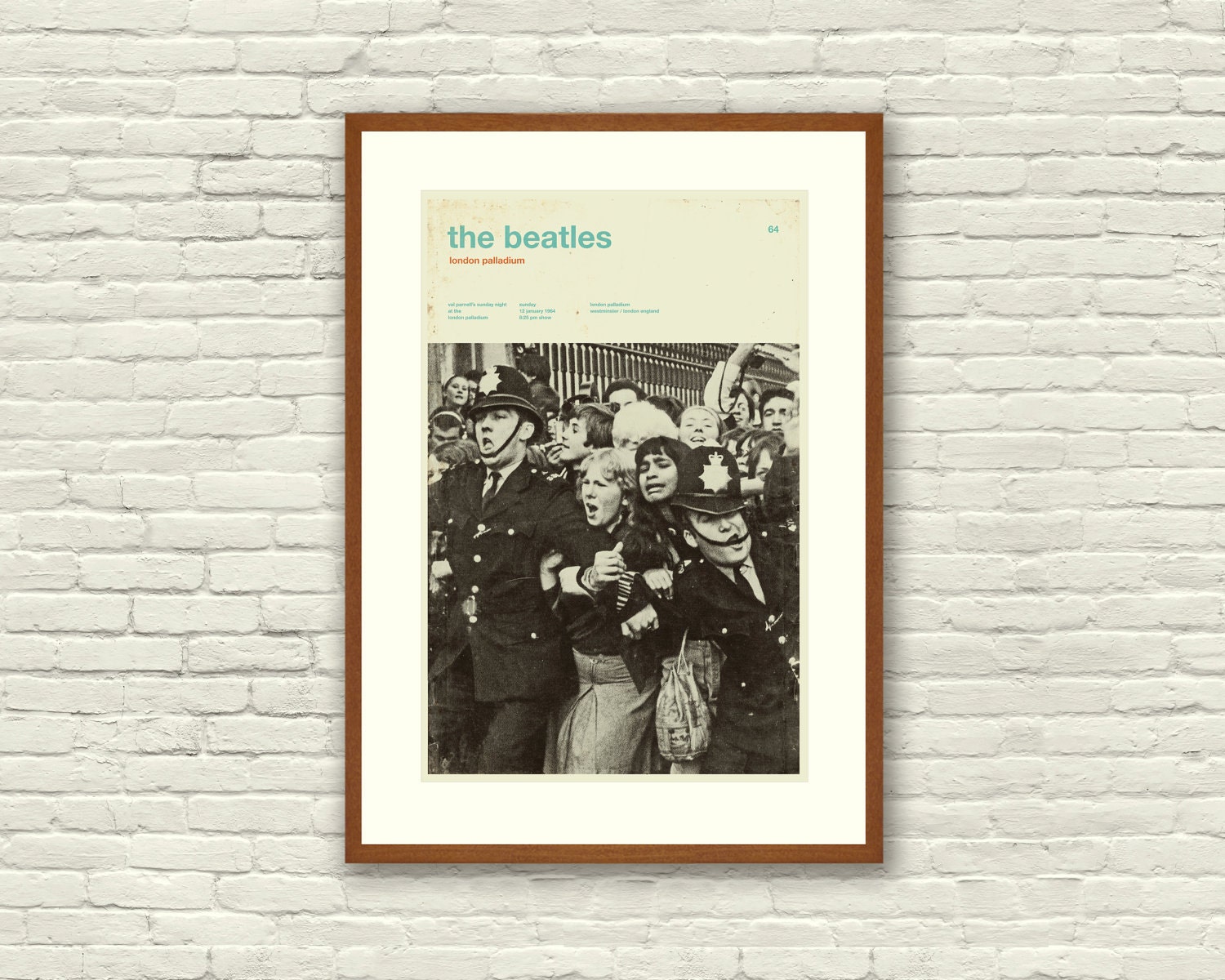 THE BEATLES Inspired Art Print Concert Poster - 12 x 18 Minimalist, Graphic Design, Mid Century Modern, Vintage Style, Retro Home
