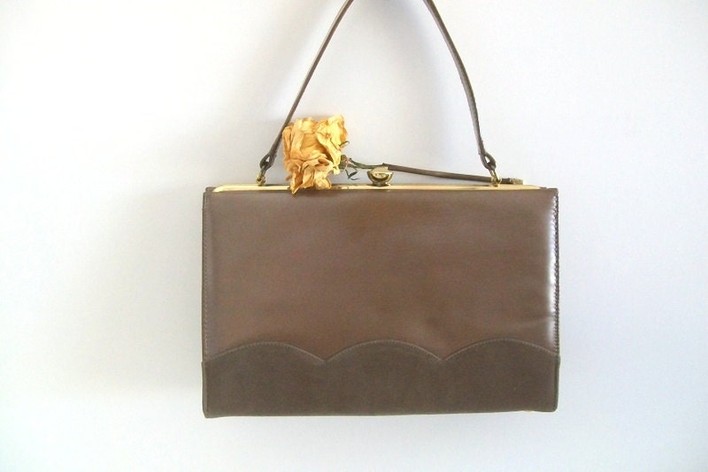 Mod Brown Vintage Handbag/Purse