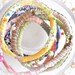 Spring Colorful Bib Statement Bangle Embroidery Jewelry Eco Friendly Hand Sewn Gift For Her Accessories  ( Choose1 Bracelet )