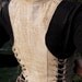 Tribal Burlesque Leather Zipper Corset vest with pointed collar