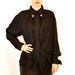 90s Black Silk Shirt with Collar Tips Size L/XL