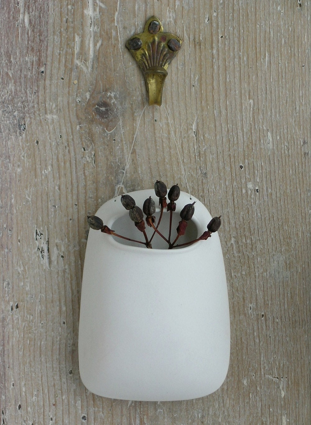 Small Hanging Vertical Pod Wall Vase