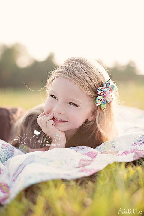 Fabric Flower Petal Hair Clip Made To Match Abi the Apple Outfit